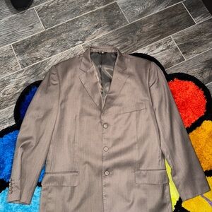 Giorgio Italy Beige Wool Blend 3 Button Blazer